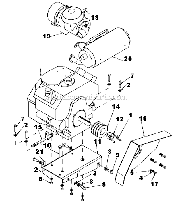 Page H Diagram and Parts List for MK-2024HSP  MK Diamond Concrete Saw